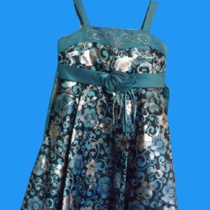 Blue Party Dress Girls Size 4 NWT